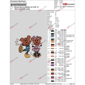 Mickey Minnie Pumpkin G1 6 BY 10 page1