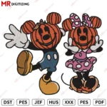 Mickey Minnie Pumpkin G1 Halloween Embroidery design