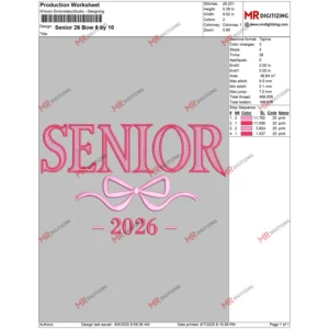 Senior 26 Bow 6 by 10