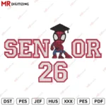 Senior 26 spiderman Embroidery design