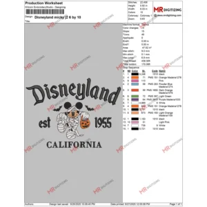 Disneyland micky j2 6 by 10