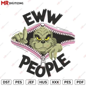 EWW People Christmas Embroidery design