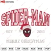Merry Christmas Spiderman Embroidery design