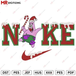 Nike Patrict Christmas Embroidery design