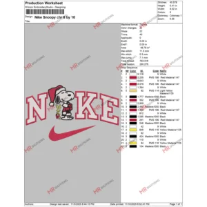 Nike Snoopy chr 6 by 10