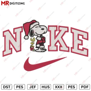 Nike Snoopy chr Christmas Embroidery design
