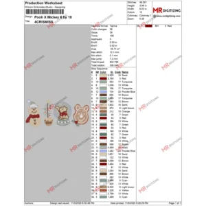 Pooh X Mickey 6 by 10