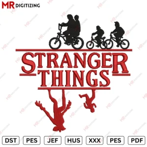 stranger things Cycle Demogorgon Embroidery design