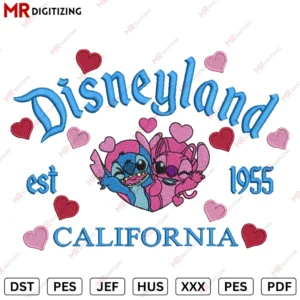 Disneyland Angel Stitch Valentine s Day Embroidery design