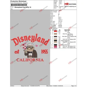 Disneyland Carl 6 by 10