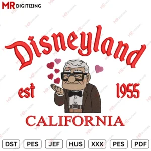 Disneyland Carl Valentine s Day Embroidery design