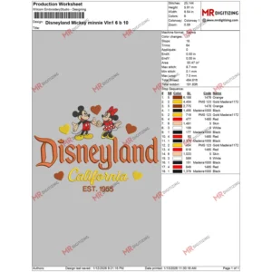 Disneyland Mickey minnie Vln1 6 b 10