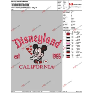 Disneyland Mickey vl 6 by 10