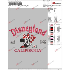 Disneyland Minnie lv1 6 by 10