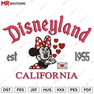 Disneyland Minnie lv1 Valentine s Day Embroidery design