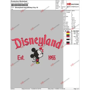 Disneyland mini mickey 6 by 10