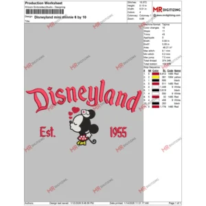 Disneyland mini minnie 6 by 10
