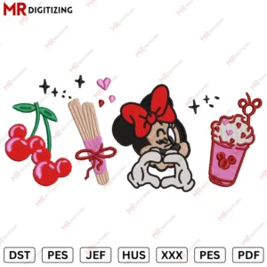 Minnie Juise Valentine s Day Embroidery design