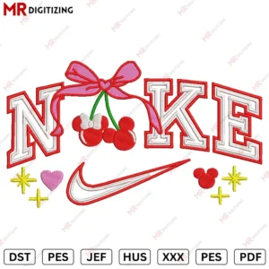 Nike Cheery mickey Valentine s Day Embroidery design