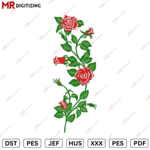 Red Roses Embroidery design