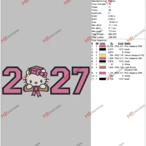 Hello Kitty graduation 2027 6 by 10