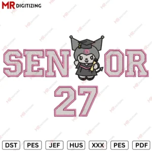 Senior 27 Kuromi Graduation Embroidery design