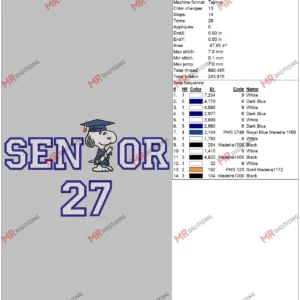 Senior 27 Snoopy 6 by 10