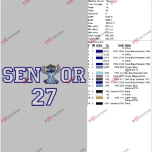 Senior 27 Stitch 6 by 10