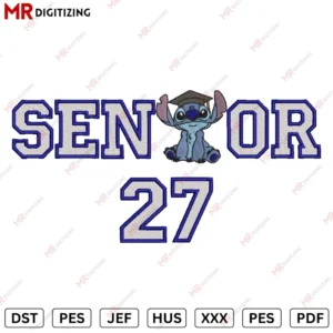 Senior 27 Stitch Graduation Embroidery design