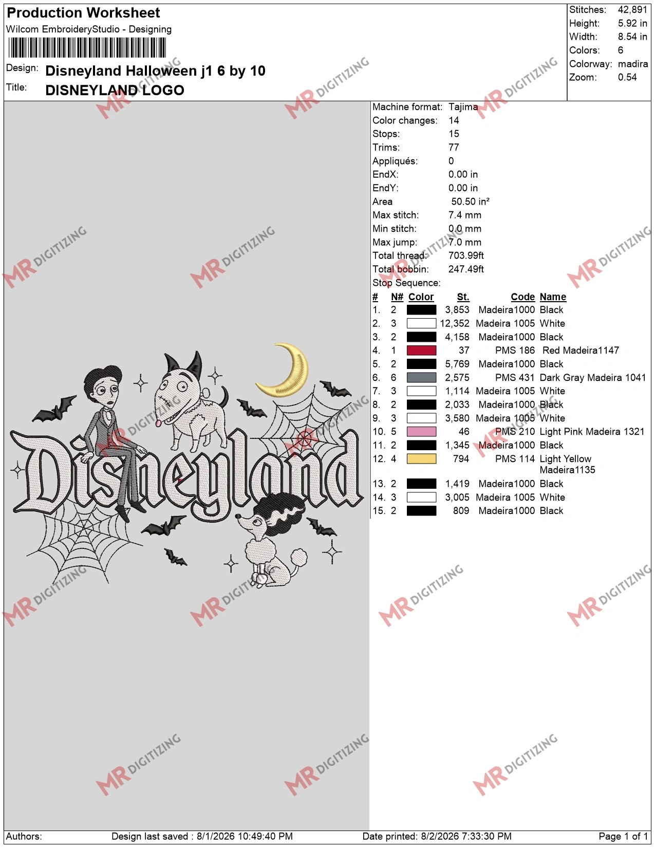 Disneyland Halloween j1 6 by 10