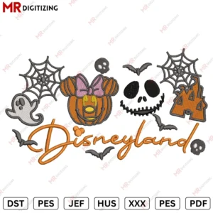 Disneyland Pumpinss Halloween New Embroidery design