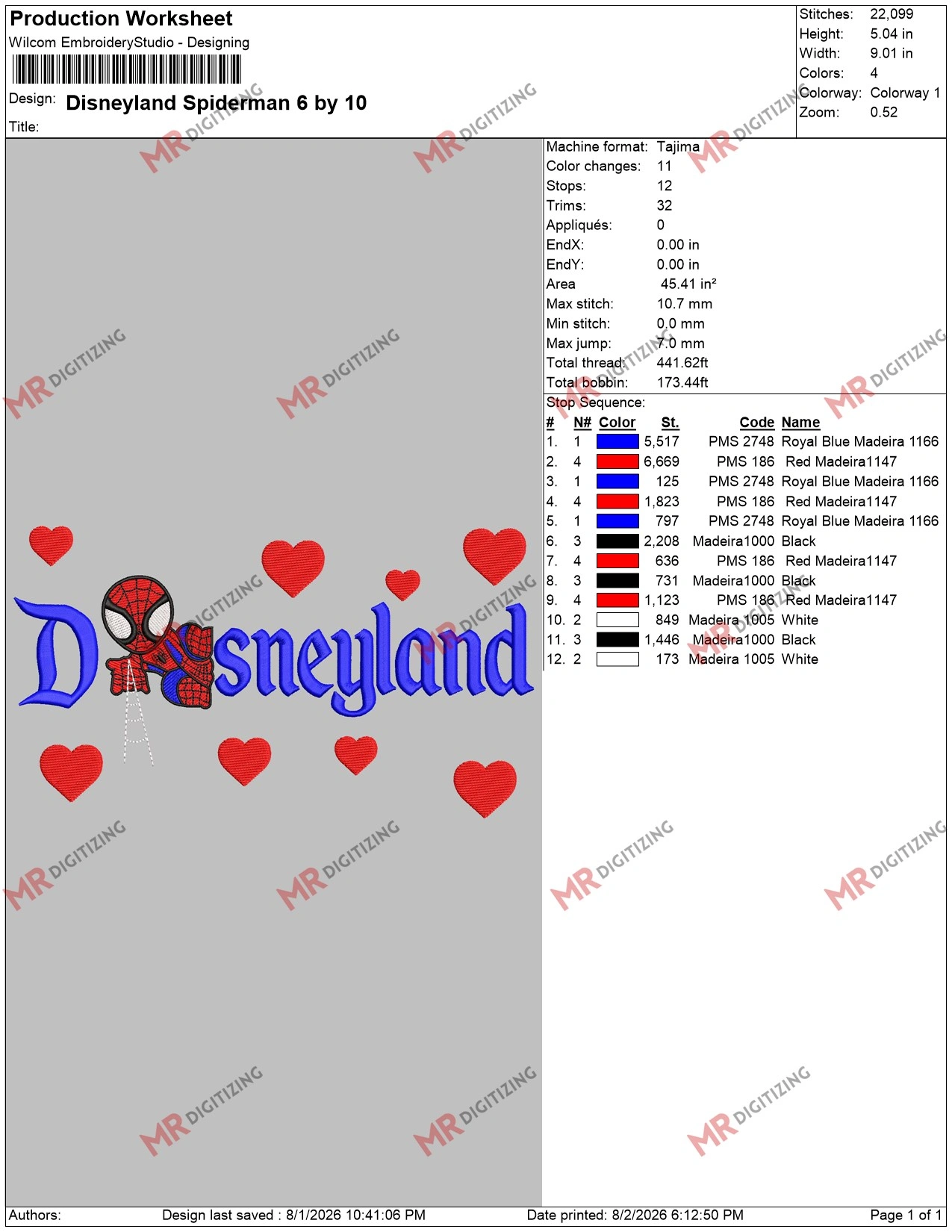 Disneyland Spiderman 6 by 10