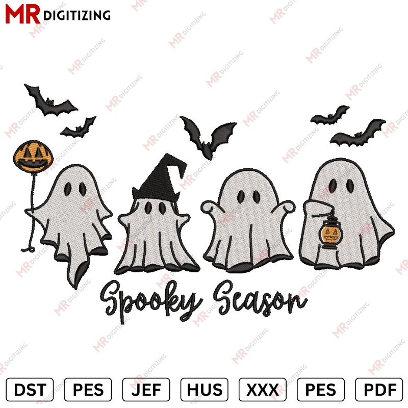 New Spooky Season Halloween Embroidery design