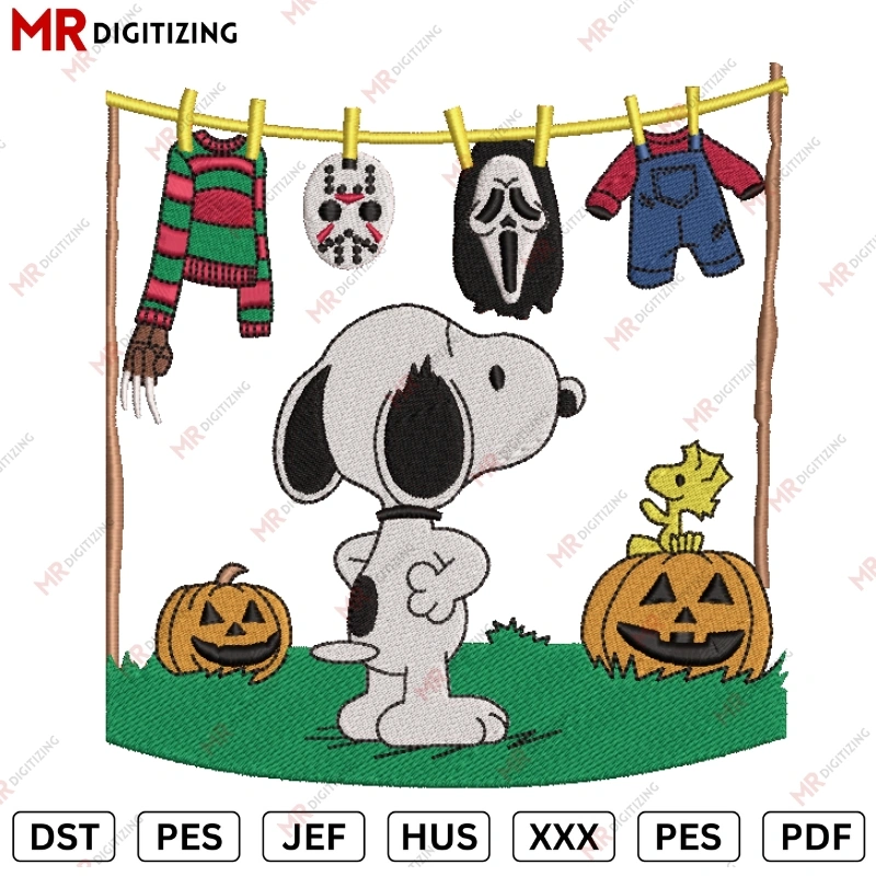 Snoopy Halloween Costume Embroidery design