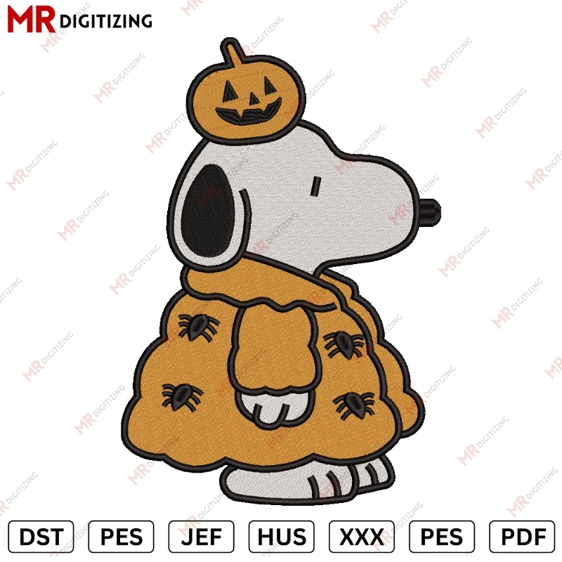 Snoopy Pumpkinn Halloween Embroidery design