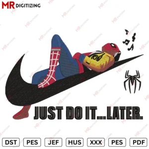 Spider Man Just do it New Embroidery design