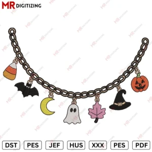 Chain Halloween Embroidery design