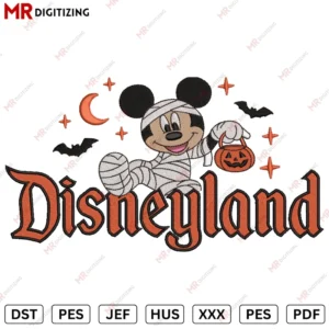 Disneyland Mickey k1 Halloween Embroidery design