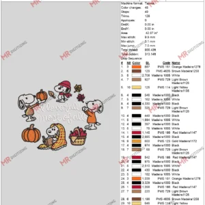 I Love Fall snoopy 6 by 10 page1