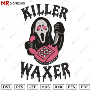 Killer Waxer Screem Halloween Embroidery design