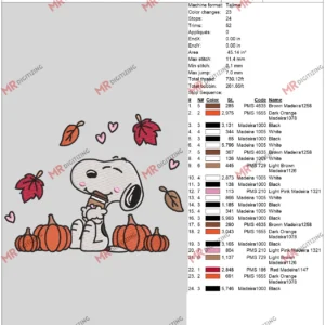 Snoopy Pumpkin v2 6 by 10