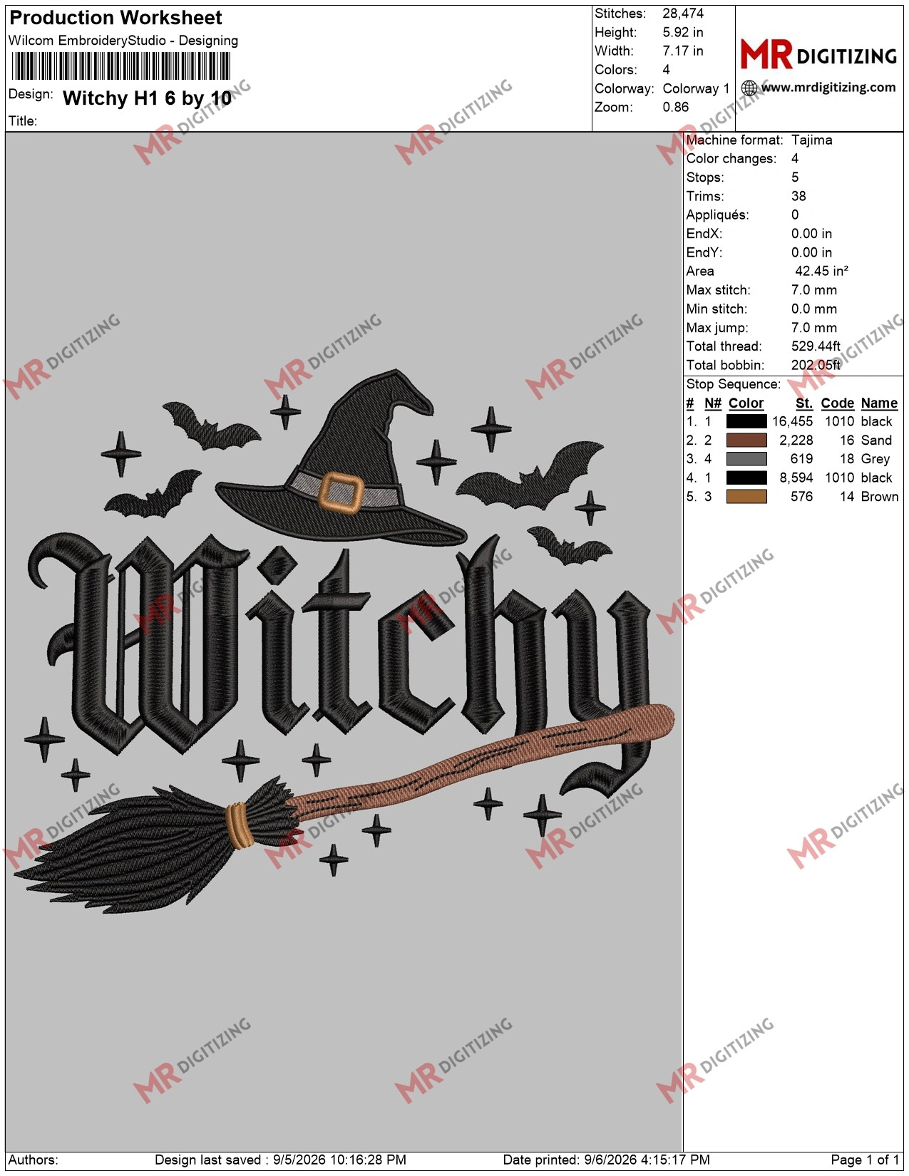 Witchy H1 6 by 10