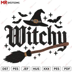 Witchy H1 New Halloween Embroidery design