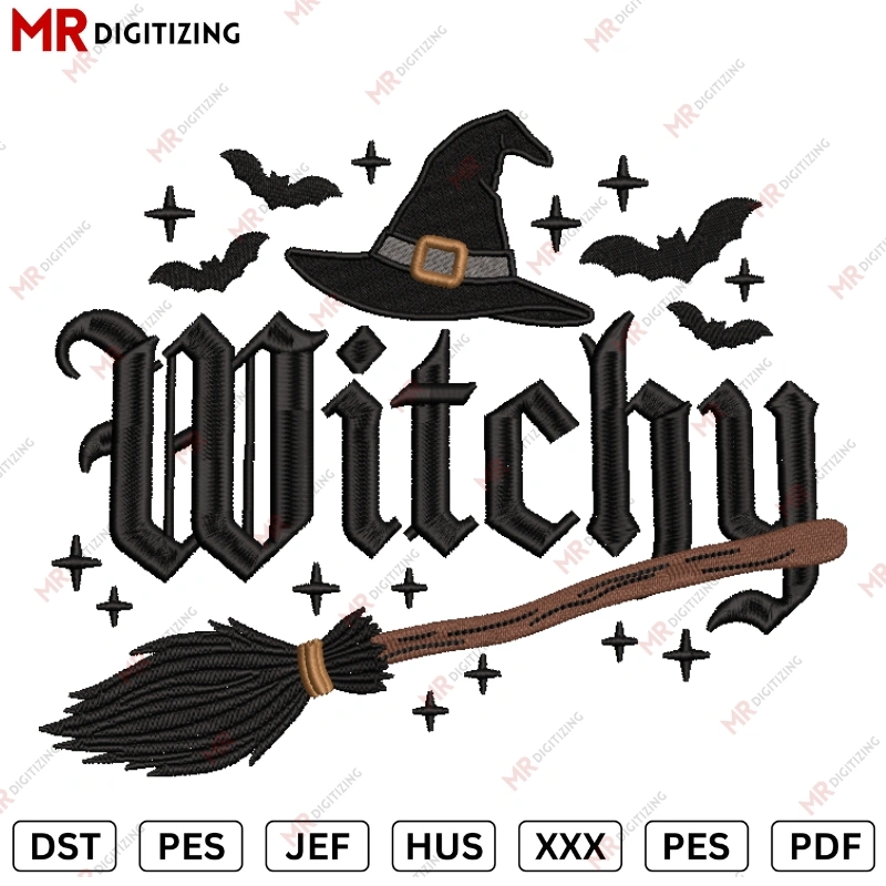 Witchy H1 New Halloween Embroidery design