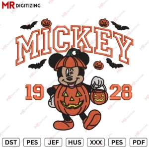 Mickey 19 28 Halloween Embroidery design