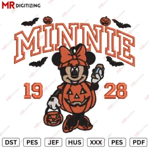 Minnie 19 28 Halloween Embroidery design