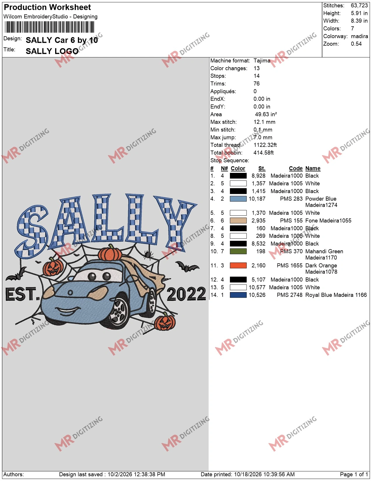 SALLY Car 6 by 10