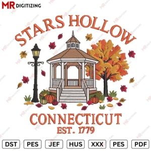 STARS HOLLOW Fall Embroidery design