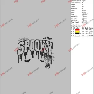 Spooky applique 6 by 10
