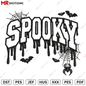 Spooky applique Halloween Embroidery design